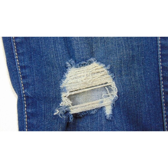 Torrid Bombshell Skinny Jeans Womens Size 16R Dark Wash Denim Distressed Blue - Picture 2 of 10